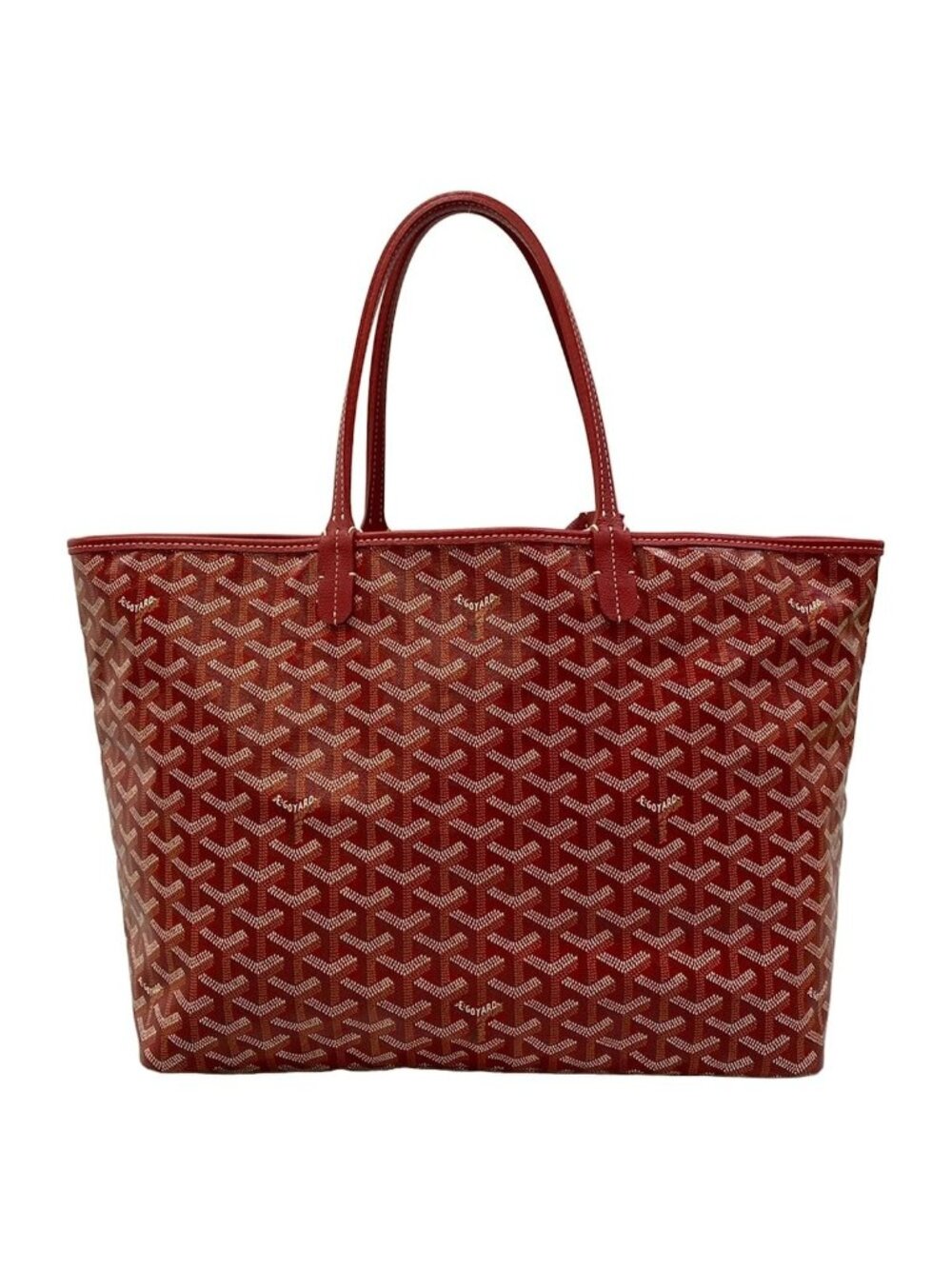 Goyard Tote Bag Saint Louis PM Red White Black Leather